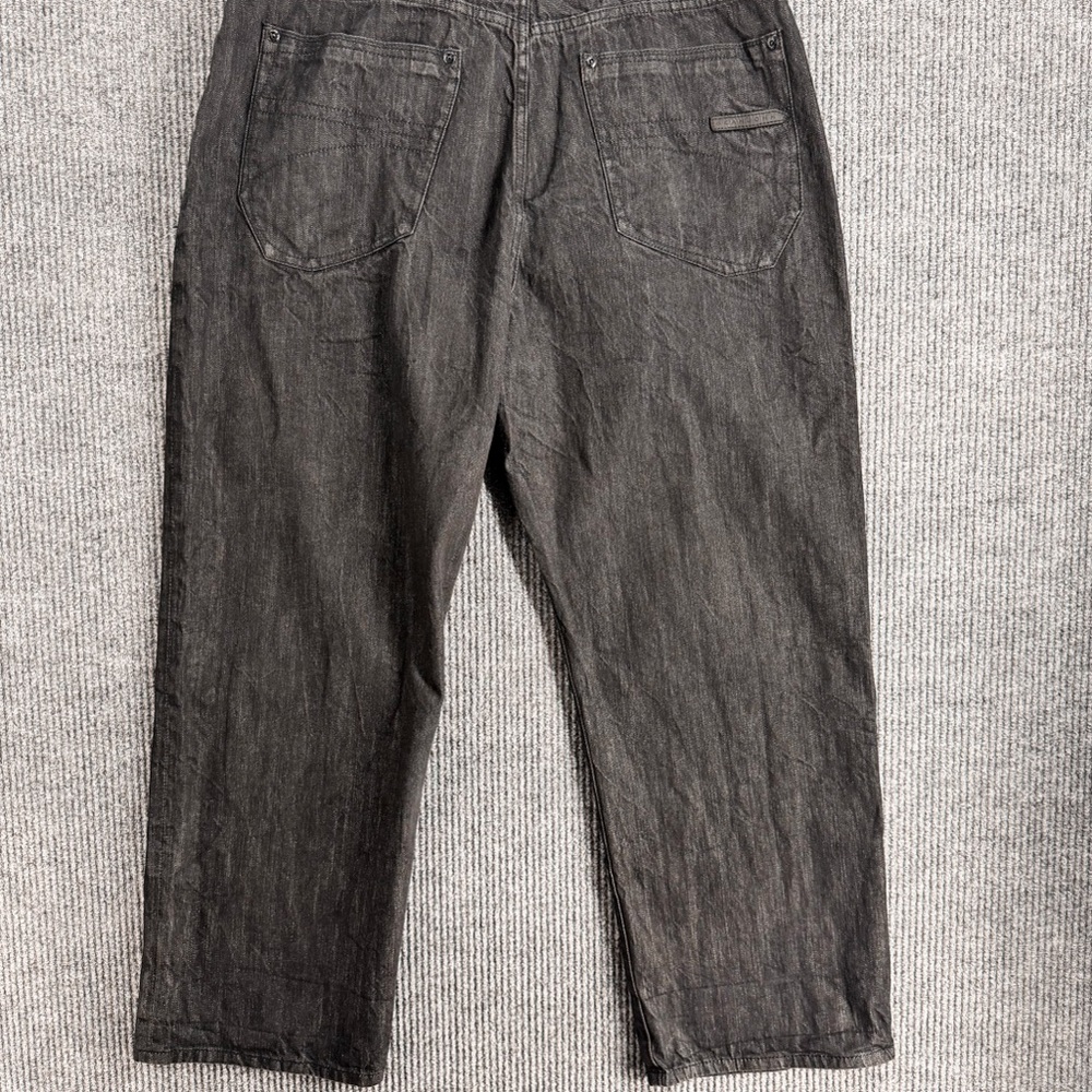 Sean John Black Jeans Mens 42x32 Baggy Loose Y2K Hip Hop Charcoal Denim‎ Pants